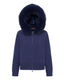 Fur Jacket Satin - Navy Blue
