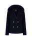 Double Button Cashmere Coat - Navy