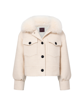 Button Up Wool Jacket - Off White