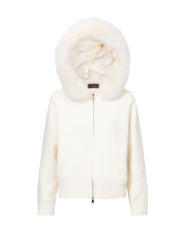 Fur Jacket Satin - White