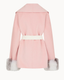 Belted Fur Cuff Coat – Powder Rose
