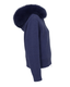 Fur Jacket Satin - Navy Blue