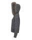 Fur Jacket Satin - Grey