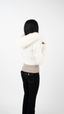 Knitted Cropped Fur Sweater