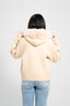 Button Up Faux Fur Satin Jacket - Beige