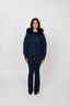 Fur Jacket - Navy Blue