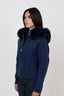 Fur Jacket - Navy Blue