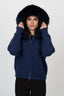 Fur Jacket - Navy Blue