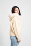 Button Up Faux Fur Satin Jacket - Beige