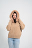 Faux Fur Satin Jacket - Brown
