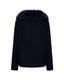 Double Button Cashmere Coat - Navy