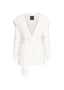 Shawl Collar Cashmere Coat - White