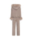 Two-Piece Fur Lounge Set - Taupe