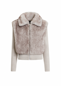 Luna Faux Fur Jacket - Stonewash