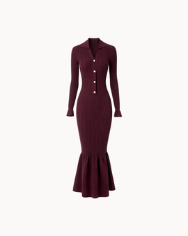 Venetia Mermaid Dress - Burgundy