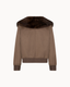Torino Fur Collar Jacket – Mocha Brown
