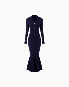 Venetia Mermaid Dress - Navy