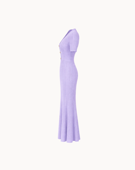 Violette v-ringad klänning – Lila