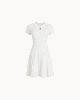 Cleo Keyhole Dress - Ivory