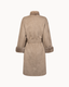 Amara Fur-Collar Coat - Soft Stone