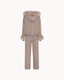 Two-Piece Fur Lounge Set - Taupe