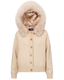 Button Up Fur Jacket - Beige