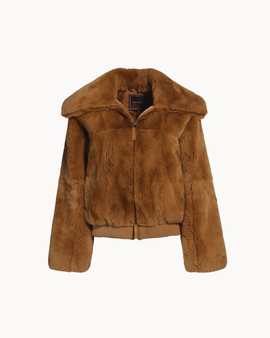 The Livia Rex Fur Jacket - Brown
