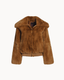 The Livia Rex Fur Jacket - Brown