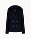 Double Button Cashmere Coat - Navy
