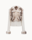 Ivory Fur Cardigan - White