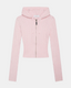 Pink Bianca Cable Knit Zip Up Hoodie