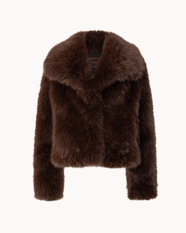 Ophelia Faux Fur Jacket - Brown