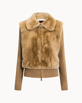 Camel Rex Fur Jacket