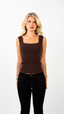 Alessa Knitted Tank Top - Brown