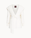 Shawl Collar Cashmere Coat - White