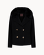 Double Button Cashmere Coat - Black