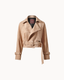 Sculpt Suede Jacket - Sand