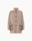 The Reem Mink Cashmere Coat - Sandstone