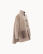 The Reem Mink Cashmere Coat - Sandstone