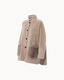The Reem Mink Cashmere Coat - Sandstone