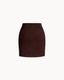 Linea Suede Mini Skirt - Espresso Noir