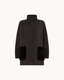 The Reem Mink Cashmere Coat - Charcoal