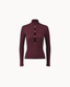 Sculpt Button Knit Top - Burgundy