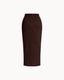 Suede Midi Skirt - Deep Espresso