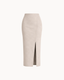 Suede Midi Skirt - Limestone