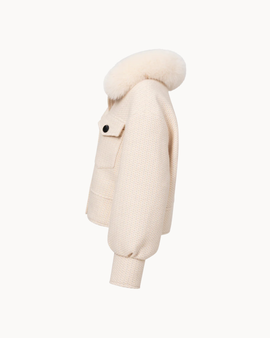 Knappförsedd ulljacka – Off White