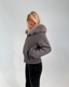 Fur Jacket Satin - Grey