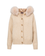 Button Up Fur Jacket - Beige