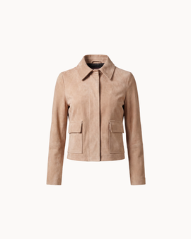 Vittoria Sheep Suede Jacket - Soft Camel
