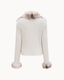 Ivory Fur Cardigan - White